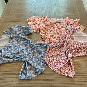 Lot of 3 very Feminine Floral Blouses